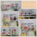 20 Sets Snack Containers, Snack Pack Containers with Lid, Double Compartment Condiment Container, Plastic Container for Sauce Salad Snacks Travel Take-out Food