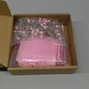 Teling 50 Sets Baby Shower Party Favors Baby Shower Angel Keychains Label Sticker Cards Organza Bags for Baptism Party(Pink)