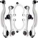 Front Upper and Lower Control Arm Compatible with 2007-2013 Mercedes Benz S350 S400 S450 S500 S550 S600 S63 AMG S65 AMG Arm Control Front