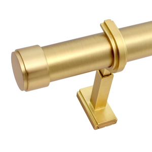 BlastHome® Luxury Fixed Length Curtain Rod, 3 ft, Brushed Gold