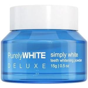 PurelyWHITE DELUXE, Whitening Powder - Removes Stains, No Sensitivity - Enamel-Safe Toothpaste Whitening Powder for Coffee, Tea, Food Stains.
