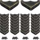 30Pcs Antique Box Corner Protectors, Decorative Edge Safety Guard Cabinet Furniture Corner Protectors for Jewelry Box and Wooden Case(1.9"x1.9"x0.4")