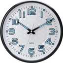 Plumeet Night Light 13'' Bedroom Wall Clocks with Silent Non-Ticking Glowing Function - Battery Operated Decorative Wall Clock for Home, Kitchen, Living Room (Blue Light)