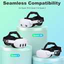 NinjajoyOX Head Strap for Meta Quest 3S/Quest 3/Quest 2, Adjustable Elite Strap Replacement for Enhanced Comfort Support of VR Headset