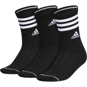 Adidas Women's Cushioned Crew Socks (3 Pairs) Durable & Comfortable (Medium)