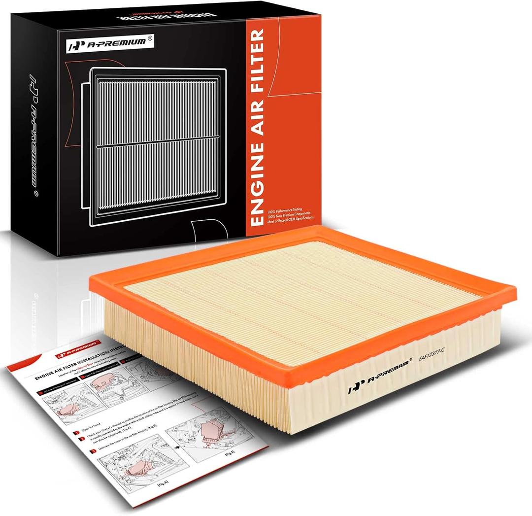 A-Premium Engine Air Filter Compatible with Lexus ES350 & Toyota Avalon, Camry, Highlander, RAV4, 2018-2022, Flexible Panel, Replace# 17801-F0060