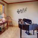 Zhengmy Musical Note Wall Art Theme Musical Note Decoration Vintage Hanging Metal Sign for Living Room, Bedroom