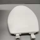 Bemis 7300SLEC Slow Close Toilet Seat, Easy Clean Hinges and Durable Plastic Seat, Made in USA, Elongated, White