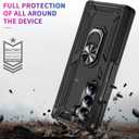 Heavy Duty Case for Samsung Galaxy Z Fold 6 5G Phone Case Military Grade Shockproof Rugged Protective Cover for Samsung Z Fold 6 with Metal Ring Magnetic Kickstand (Black)