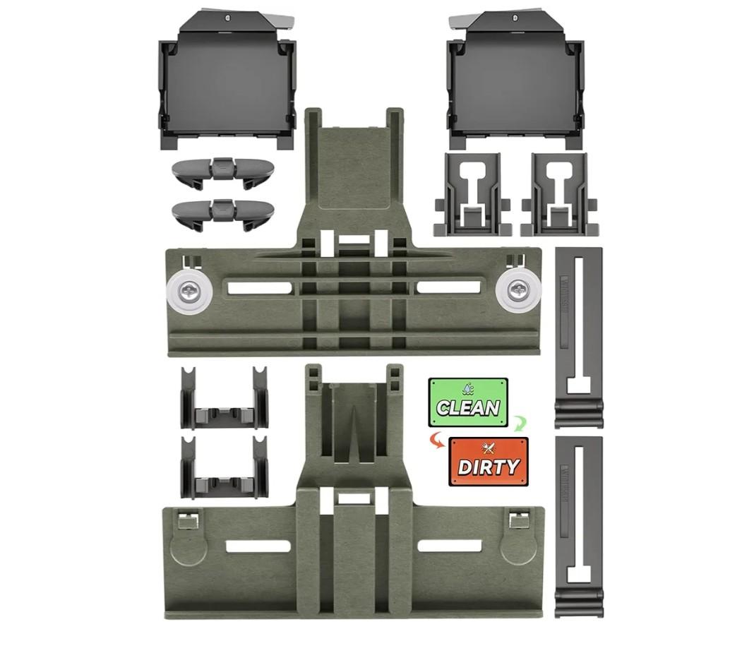 [13 Pack] Upgraded W10350375 Dishwasher Top Rack Parts and W10195372 W10195373 Adjuster Housing for Whirlpool Kenmore Dishwasher Parts WDT730PAHZ0 WDTA50SAHZ0 WDT750SAHZ0 WDT970SAHZ0 Upper Rack Parts
