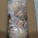 Gold Curtain Rods for Windows 28 to 48 Inch,1'' Diameter Drapery Rods with Imitation Wood Grain Leaf Pattern Finials,Boho Adjustable Heavy Duty Curtain Rods Set,18-60'',Antique-Gold Wood