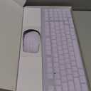 LeadsaiL Wireless Keyboard and Mouse Combo, 2.4Ghz Cordless Mechanical Keyboard and Silent Mouse for Business, Low-Profile Red Switch, 98-Key Compact Slim Keyboard for Windows/MacOS PC Laptop- Purple