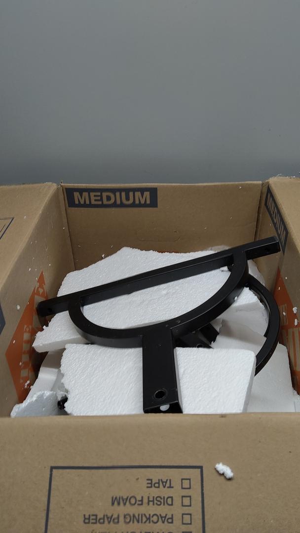 black garden hose holder
