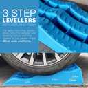 2Pack 3-Tier Levelling Ramps for Campervans Heavy-Duty Anti-Skid RV Levelling Blocks Height Adjustable Vehicle Ramps for Cars, Trailer,Truck Up to 10000 LBS