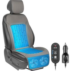 Paffenery 2026 Upgraded Cooling Car Seat Cover Front Seat, 12V-24V Ventilated Cooling Car Seat Cushion, Cooled Seat Cover for Car SUV Truck Universal Fit, Stone Grey