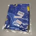 Ramadan Round Fitted Tablecloth with Elastic Edge Waterproof Washable Gold Moon Star Table Cloth Fit 44"-48" Round Table Cover Eid Mubarak Decor for Kitchen Dining Picnic Outdoor Party (Blue)