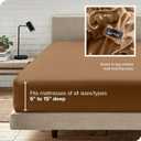 Bare Home Fitted Bottom Sheet Twin XL Size - Premium 1800 Microfiber - Ultra-Soft Hotel Luxury - Deep Pocket - Durable and Long Lasting (Twin XL, Caramel)