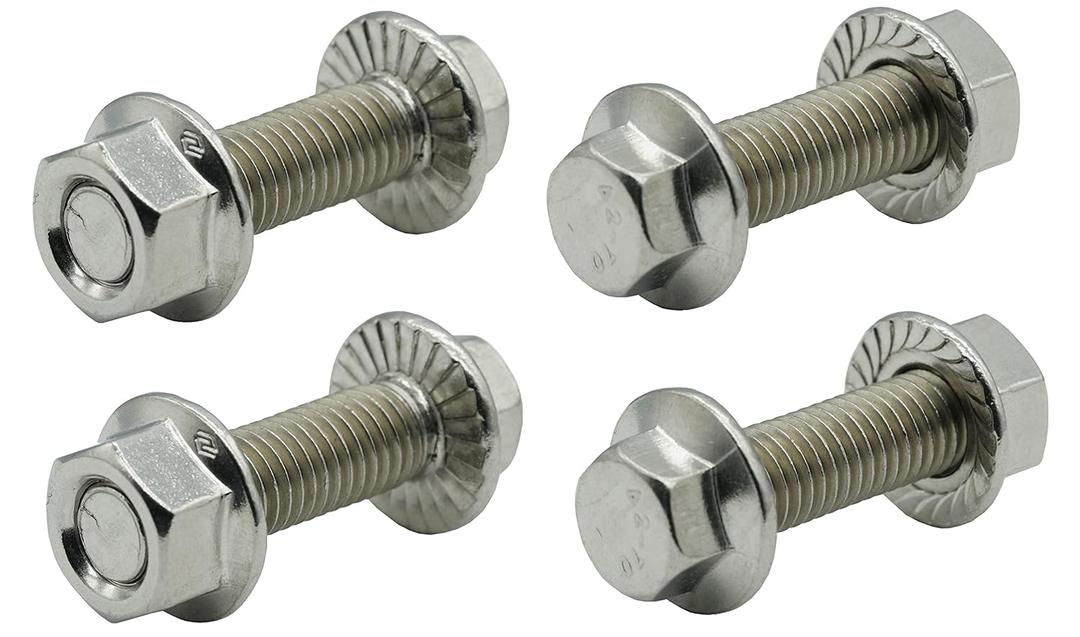 Stainless Steel Flange Screws, Flange Bolts, Exhaust Manifold Hardware Kit (Bolts&Nuts) M10X1.5-35mm (4-Pack)