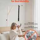 VEVOR Trapeze Bar for Bed Mobility, Height-Adjustable Bed Trapeze with 2 Casters, 350LBS Weight Capacity Heavy Duty Pull Up Trapeze Bar with Floor Stand for Elderly, Disabled, Bedridden Patients, Triangle Support