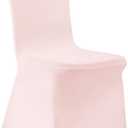 Peomeise 12pcs Stretch Spandex Chair Cover for Wedding Party Dining Banquet Event (Blush Pink, 12)