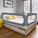 Bed Rails for Toddlers, Extra Tall 32 Levels of Height Adjustment Specially Designed for Twin, Full, Queen, King Size - 2023Upgrade Model Safety Bed Guard Rails for Kids (1 Side:59"(L) 27"(H)) (Grey)