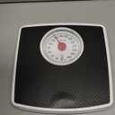 Taylor Battery Free Analog Scales for Body Weight, 330LB Capacity, Easy to Read Large 4.25-inch Dial, 10.3 x 10.6-inch Vinyl Mat Platform, Black