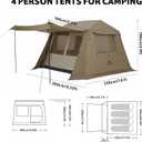 Naturehike Village Lite Camping Tent, 60S Easy Setup Instant Tents for Camping, Double Layer 4/8 Person Tent with with Full Rainfly