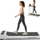 CURSOR FITNESS 2-in-1 Under Desk Treadmill, Walking Pad for Home Small, Folding Treadmill, 2.5 HP Quiet Brushless, 265 LBS Capacity