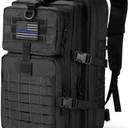 MOLLE Assault Pack, Tactical Backpack Military Army Camping Rucksack, 3-Day Pack (Black)