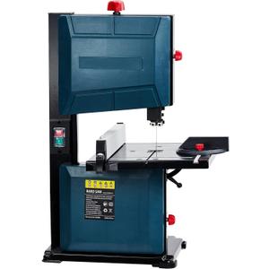 8 in Bandsaw, 3A & 1800RPM Pure Copper Motor Bandsaw, 0-45 Tilting Range, for Woodworking Aluminum Plastic, Benchtop Band Saw with Fence and Miter Gauge