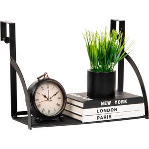 Mind Reader Hanging Cubicle Shelf Organizer, Cubicle Shelf for Office Supplies, Plants, and Decor, Easy to Install, Metal, Black