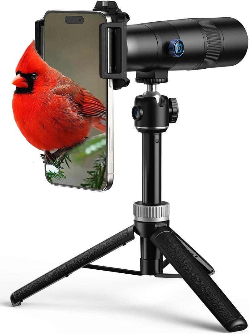 APEXEL High Power 30X HD Telephoto Lens for iPhone Telephoto Lens with Tripod Attachment, for iPhone 16/15/14/13 Pro Max, Samsung, Android Phone and Most Smartphone