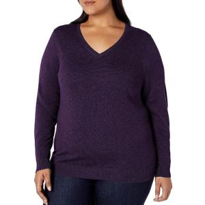 Amazon Essentials Women's Classic-Fit Lightweight Long-Sleeve V-Neck Sweater - Small