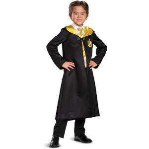 Disguise Harry Potter Hufflepuff Robe, Official Wizarding World Costume Robes, Classic Kids Size Dress Up Accessory, Child Size (7-8) (Black, M)