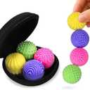 Magnetic Sensory Fidget Balls – 4-Pack Silicone Weighted Stress Relief Toys for Kids, Teens & Adults – Quiet, Textured Magnet Fidgets for ADHD, Autism & Anxiety – Gift for Classroom Decor