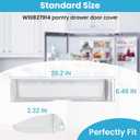 W10827914 Pantry Drawer Door Cover Compatible with kenmore whirlpool maytag Refrigerator, Replaces Part W10165964 drawer lid 12656820 12656823 1455167 Pantry drawer top front lid, White