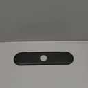 6 Inch Matte Black Sink Hole Cover, 4" Hole Cover Deck Plate, Round Bathroom Faucet Deck Plate, Faucet Escutcheon for Bathroom or Kitchen Vanity Sink Faucet Stainless Steel