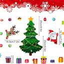 2 x Magnetic Christmas Tree for Refrigerator, Soft Magnetic Ornaments Set, Reusable Holiday Decor for Kids & Family, Lovely Xmas Decoration for Home, Kitchen, Office (Xmas Tree-A)