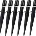 6 Pack Metal Replacement Spike Stakes for Solar Lights Outdoor - 0.78" x 5.3" Solar Light Stakes for Garden Lights Landscape Yard Pathway Patio Lamps Pole