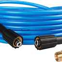Pressure Washer Hose 25 FT X 1/4 Inch, Kink Resistant Power Washer Hose, Replacement Pressure Washer Hose with M22 Fittings for Most Brands, 3000 PSI
