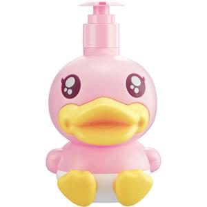 Cute Soap Dispenser for Kids Gift,Bathroom Kitchen Countertop Vanity Top Dispenser fit Body Lotion Shampoo Shower Hand Sanitizer Animal Pink B Duck Themed Soap Bottle with Pump Bath Accessories (1X10oz)