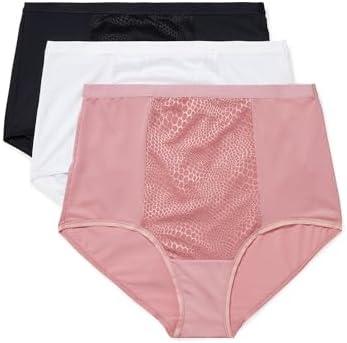 Warner's Women's Blissful Benefits Tummy-Smoothing Comfort Microfiber Brief 3-Pack Rs4433w M
