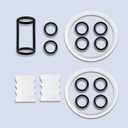 Soft Serve Ice Cream Machine Parts, 15-Piece Replacement Kit with Gaskets & O-Rings for Vevor & YIKAFU Ice Cream Maker Accessories