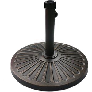 Sunnyglade 18" 30.2-lbs Heavy Duty Round Antiqued Umbrella Base for Patio, Outdoor - Bronze