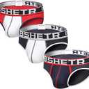 Men's Underwear Briefs 5-Pack Cotton Low Rise Multi Color Soft Underpant (Medium)