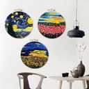 Maydear 3 Sets Embroidery kit for Beginners Adults,Embroidery Kit Punch Needle Kit Cross Stitch Kits with Embroidery Hoop and Instructions,Hand Embroidery Starter Kit