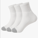 WANDER Men's Athletic Ankle Socks 3/8 Pairs Thick Cushion Running Socks for Men & Women Cotton Socks, Size 12-15