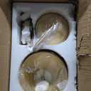 Brass Wall Sconce 2-Lights Modern Gold Black Bathroom Wall Lighting Vanity Light Fixtures Solid Copper Shade Industrial Wall Mount Lights for Bedroom Living Room E12