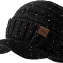 Winter Hats for Women - Thick Warm Stylish Knit Beanie Hat, Soft Stretch Cute Womens Winter Hats with Visor