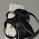 Dog Harness and Leash Set,Step in Small Sized Dog Harness,Soft Mesh,No-Chock,Reflective Adjustable,Secure with Hook & Loop Fastener (Black,XXS)